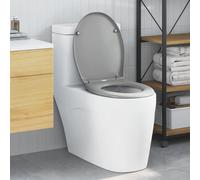 vidaXL Toilet Seat Grey 47 x 37 x 4 cm Duroplast