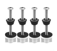 Toilet Seat Hinge Bolts Kit With Rust Resistant Stainless Steel Screws, Lock Nuts, Rubber, Metal Washers For Secure Hardware Upgrade