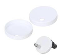Toilet Seat Hinge Covers, 45mm Dia Plastic Caps, Easy Snap-On Installation for a Clean Look, Rust-Proof Decorative Lids for Toilet Base and Pan Screws (2-Pack)