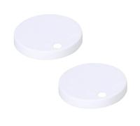 Toilet Seat Hinge Covers, 45mm Dia Plastic Caps, Easy Snap-On Installation for a Clean Look, Rust-Proof Decorative Lids for Toilet Base and Pan Screws (2-Pack)