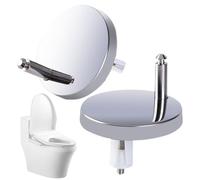 Toilet Seat Hinge Mounting Set, 2 x Replacement Hinges with Expansion Screws - Replacement Screws and Nuts for Dorm, Apartment, Hotel, Bathroom