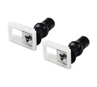 Toilet Seat Hinge Screws Replacement Kit 2 Pack Plastic Expansion Bolts for Toilet Bowl Cover Quick Release Mounting Hardware Bathroom Fixing Accessories Installation Set Black White(37mm)