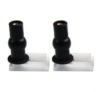 Toilet Seat Hinge Screws Replacement Kit 2 Pack Plastic Expansion Bolts for Toilet Bowl Cover Quick Release Mounting Hardware Bathroom Fixing Accessories Installation Set Black White(40mm)