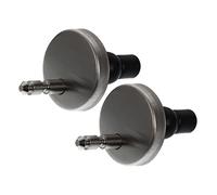 Toilet Seat Hinges 2pcs Set Black Stainless Steel Quick Release | Toilet Seat Fixing Fittings, Easy Replace Parts, Fitting Kit for Toilet Seat Cover Hinge Maintenance