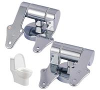 Toilet Seat Hinges Replacement 2Pcs Zinc Alloy Soft Close Toilet Seat Hinges Replacement with Installation Hardware for Repair Accessories, Hinge