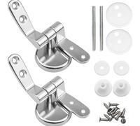 Toilet Seat Hinges Replacement, Adjustable Rust-Proof, 3.94x1.57x1.18 Inches Stainless Steel Hinge Bolts, General Fit for Toilet Repair in Home, Bathroom, Hotel, and Public Restroom