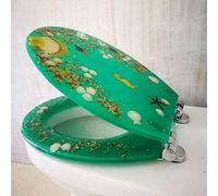 Toilet Seat Lid Cover Toilet Lid Cover, Toilet Cover Ocean Series Art Resin Toilet Seat with Cover 3D Effects Starfish Shells and Sand for WCs from,