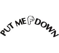 Toilet Seat Lid Decals, Waterproof Put Me Down Gesture Stickers, Non-Slip Bathroom Humor Reminder Sticker for Home Office