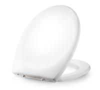 Toilet Seat Lid Soft Close Bathroom WC O Shape Hinge Antibacterial Durable White