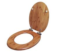 Toilet Seat Natural Bamboo Toilet Lid with Slow Down Solid Wood Ultra Resistant Top Fixed U/V/O Shape Compatible Toilet Seat Cover,OneColor-40~48cm33~38cm