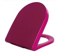 Toilet Seat PP Material 18in Elongated with Cover Soft Closed U Shaped with 360° Adjustable Hinge Top Fixing for Easy Clean Red