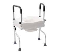 Toilet Seat Raiser Safety Frame 11 cm Height 15 - 23 cm Toilet Frame 150 kg Removable Safety Frame Older Toilet Frame Toilet Stand Up Seat Raised Toilet Legs 170° Swivel