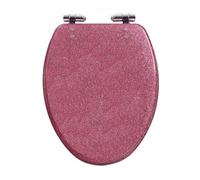 Toilet Seat Resin Elongated Quick-Release Heavy-Duty Glitter 36 5X44Cm Gold Leaf
