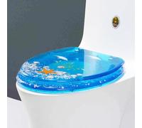 Toilet Seat Resin Elongated Quick-Release Heavy-Duty Glitter 36 5X44Cm Gold Leaf