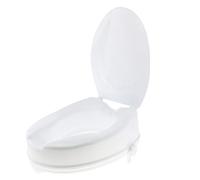 Toilet Seat Riser Raised Safety Chair Elongated Lifter Extender with Cover