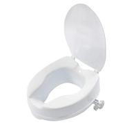 Toilet Seat Riser with Lid, Raised Toilet Seats for Elderly, Adaptable to Oval Toilets, Attachable Elevated Toilet Seat for Elderly and Disabled People (4 inch)