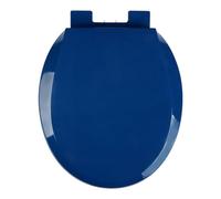 Toilet Seat Round 16.5 Inch, No Noise Quiet Toilet Seats with Slow Close Toilet Lid, Easy Installation & Stay Clean, O-Shaped PP Material Durable WC Seat,Navy
