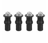 Toilet Seat Screws 4Pcs Stainless Steel Toilet Seat Hinges Bolts Lid Top Mounting Fixing Screws Rubber Expanding Nuts for WC Blind Hole Fittings