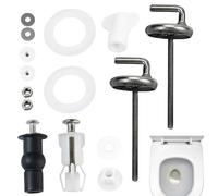 Toilet Seat Screws Fittings, 6PCS Stainless Steel Hinge Fixing Kit Replacements Universal Hinges Screws Quick Release Toilet Seat Fittings for WC Toilet Blind Holes
