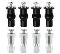 Toilet Seat Screws Fittings, 8 Pcs Universal Toilet Seat Hinges Screws Lid Top Fixing Hinge Replacement Nuts for Toilets WC Blind Hole