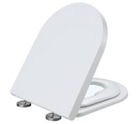 Toilet Seat Slow Close, U Shaped Toilet Seat with Built in Toddler Seat, 2 in 1 Potty Training Toilet Seat Fits Both Adult and Child, Top Fixed Installation, White