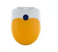 Toilet Seat Slow Soft Close with Quick Release, Plastic Material Easy to Clean for Bathroom Washroom Home, D Shaped - Top Fix