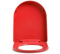 Toilet Seat Soft Close D/U Shaped Toilet Seat Adjustable Hinges for Easy Installation Quick Release for Effortless Cleaning Red Toilet Lid with Top Fixing Comfort & Style