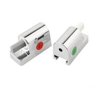 Toilet Seat Soft Close Hinge Replacement Kit, ABS & Stainless Steel Fixed Mount Bracket for Standard Seats, Slow-Down Damper Accessory to Stop Wobble, Silver White