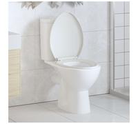 Toilet Seat Soft-Close Quick-Release White Polypropylene 47x35cm Standard Family