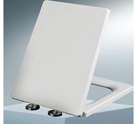 Toilet Seat Soft Close Quick Release White Toilet Seats Square Quick-Release Standard Toilet Lid, Compatible with Standard Toilets,white-41~48 * 36.5cm