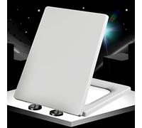 Toilet Seat Soft Close Quick Release White Toilet Seats Square Quick-Release Standard Toilet Lid, Compatible with Standard Toilets,white-41~48 * 36.5cm
