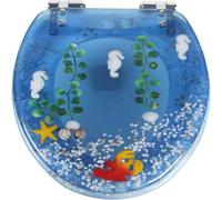 Toilet Seat Soft Close, Removable Toilet Seats for Bathroom, Easy Install for Home or Commercial Use (A 43 * 36cm)
