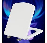 Toilet seat Soft-Close Toilet Seat Square Shape White Quick Release Toilet Seats Durable Toilet Seats Slow Close Toilet Seat Cover, Standard Size Toilet Seat Always Fits,white-34.5 * 43cm