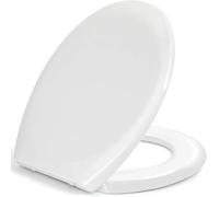 Toilet Seat, Soft Close Toilet Seats White with Quick Release for Easy Clean, Top Fixing, Stay Tight Toilet Lid Oval Shape, Heavy Duty Urea-Formalde