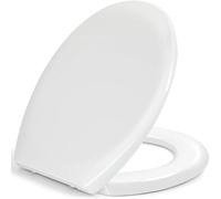 Toilet Seat, Soft Close Toilet Seats White with Quick Release for Easy Clean, Top Fixing, Stay Tight Toilet Lid Oval Shape, Heavy Duty Urea-Formalde
