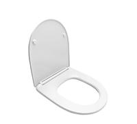 Toilet Seat Soft Close White D Shape, Standardd Soft Close Toilet Seat with Top Fixing and Slow Close