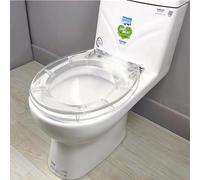 Toilet Seat Thickened Transparent Elongated Toilet Seat Durable Resin for Standard Toilets Slow Close Mechanism Easy Installation & Cleaning Perfect for Modern Bathrooms