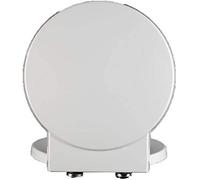 Toilet Seat, Toilet Seat Large Circular Round Shaped Toilet Seat Cover Thicken Environmental PP Antibacterial Urea-Formaldehyde Resin Universal Toilet Lid White(Um)