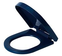 Toilet Seat, Toilet Seat Slow Soft Close with Quick Release, Plastic Material Easy to Clean for Bathroom Washroom Home, D Shaped - Top Fix