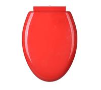 Toilet Seat, Toilet Seat with Covers Color Toilet Lid Quiet-Close Lid and Seat, V Seat, Grip-Tight Bumpers and Installation Hardware 18.1"" (Red)