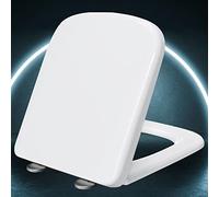 Toilet seat Toilet Seats Soft Close Heavy Duty Family Self Closing Toilet Seat Durable Toilet Seats Slow Close Toilet Seat Cover, with Adjustable 360° Hinges,white-36 * 44cm