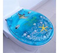 Toilet seat, Toilet Seats, Soft Close, Quick Release, Adjustable Stainless Hinges, Top Fixing Toilet Lid, Resin Anti-Bacterial Material-Transparent Yellow Duck
