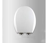 Toilet Seat U/V/O Shape White Toilet Lid with Soft Close Adjustable Hinge Quick Release Top Fixed Toilet Seat Cover Family Use,A-43.2Cm*33.7Cm,C-43.2Cm*35.7Cm