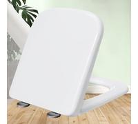 Toilet seat Universal Toilet Seats Soft Close White Self Closing Toilet Seat Adjustable Hinges Toilet Lid Quick Release Loo Seat Easy to Assemble for Bathroom,white-36 * 44cm