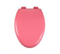 Toilet Seat, V Shape Slow Close Top Mount Easy to Clean and Install Hygienic & Comfortable Bathroom Experience(Pink)