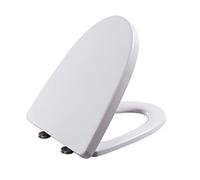 Toilet Seat V-Shaped with,Urea Formaldehyde Silent Slow Close with Adjustable Hinge,Quick Disassembly Easy to Clean,White
