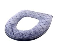 Toilet Seat Warmer Cover, Washable Velvet Seat Pad, Full-Envelop Zipper Design, Thickened Comfort for Oval Toilets, for All Fit, Ideal for Cold Winter Months, 16.93x14.57x0.39in