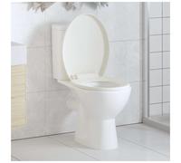 Toilet Seat White Polypropylene 45.5x37.5cm Soft-Close Quick-Release Universal.