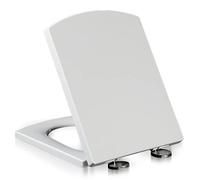 Toilet seat White Square Toilet Seat Soft Close with 360° Adjustable Quick Release Hinge, Ideal Standard Toilet Lid Loo Seat, 37X47CM(14.56X18.50IN)(37X47CM(14.56X18.50IN))