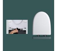 Toilet seat, White WC Toilet Seat, with Top Fix, Adjustable Hinges, Soft Close Lid, Quick Release, Easy Clean, Anti-Bacterial, Modern Luxury Design-U Type-3